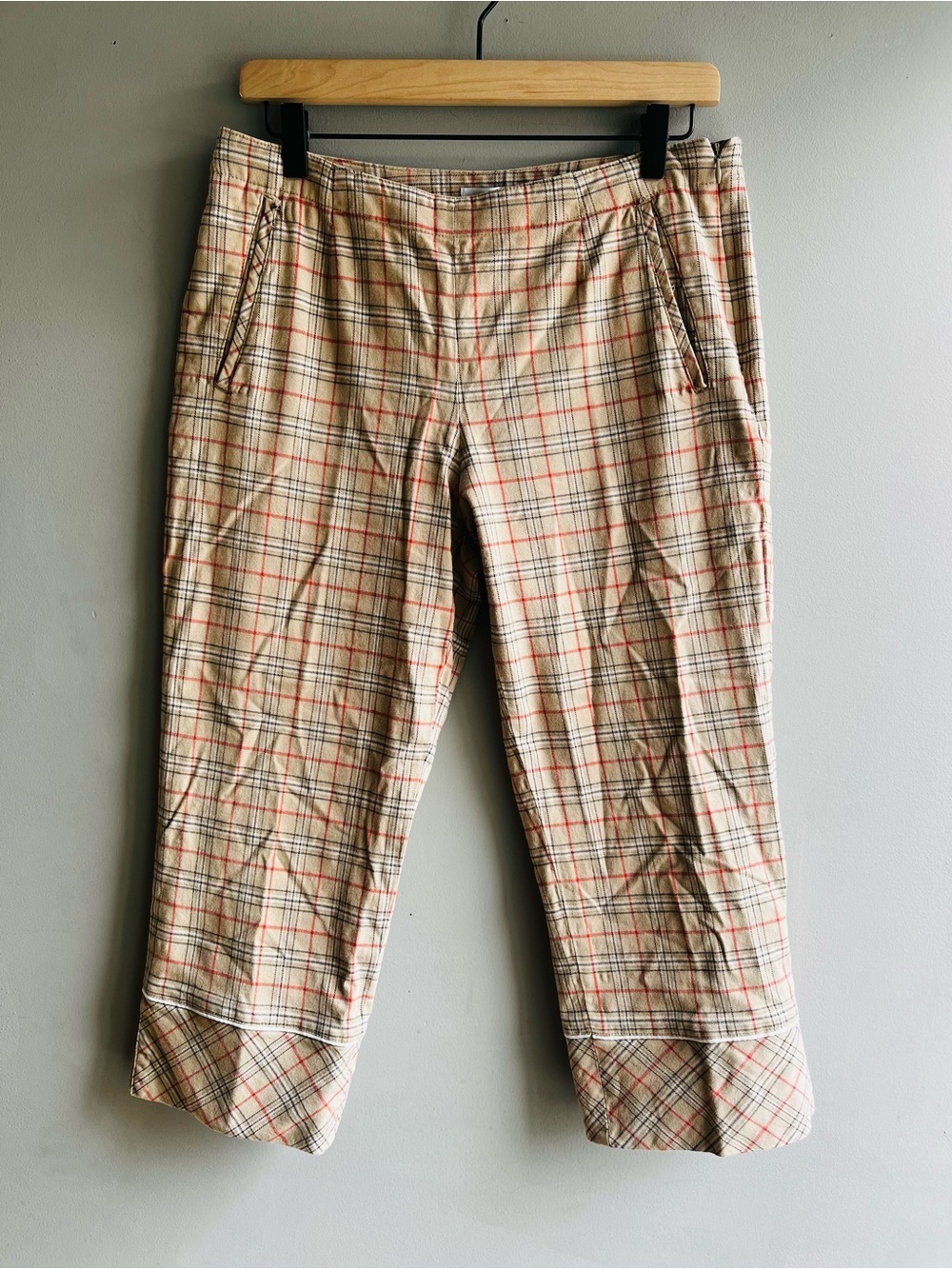 Liz Claiborne Liz Golf Audra Women's Size 10/12 Pants Black Blue Plaid Style